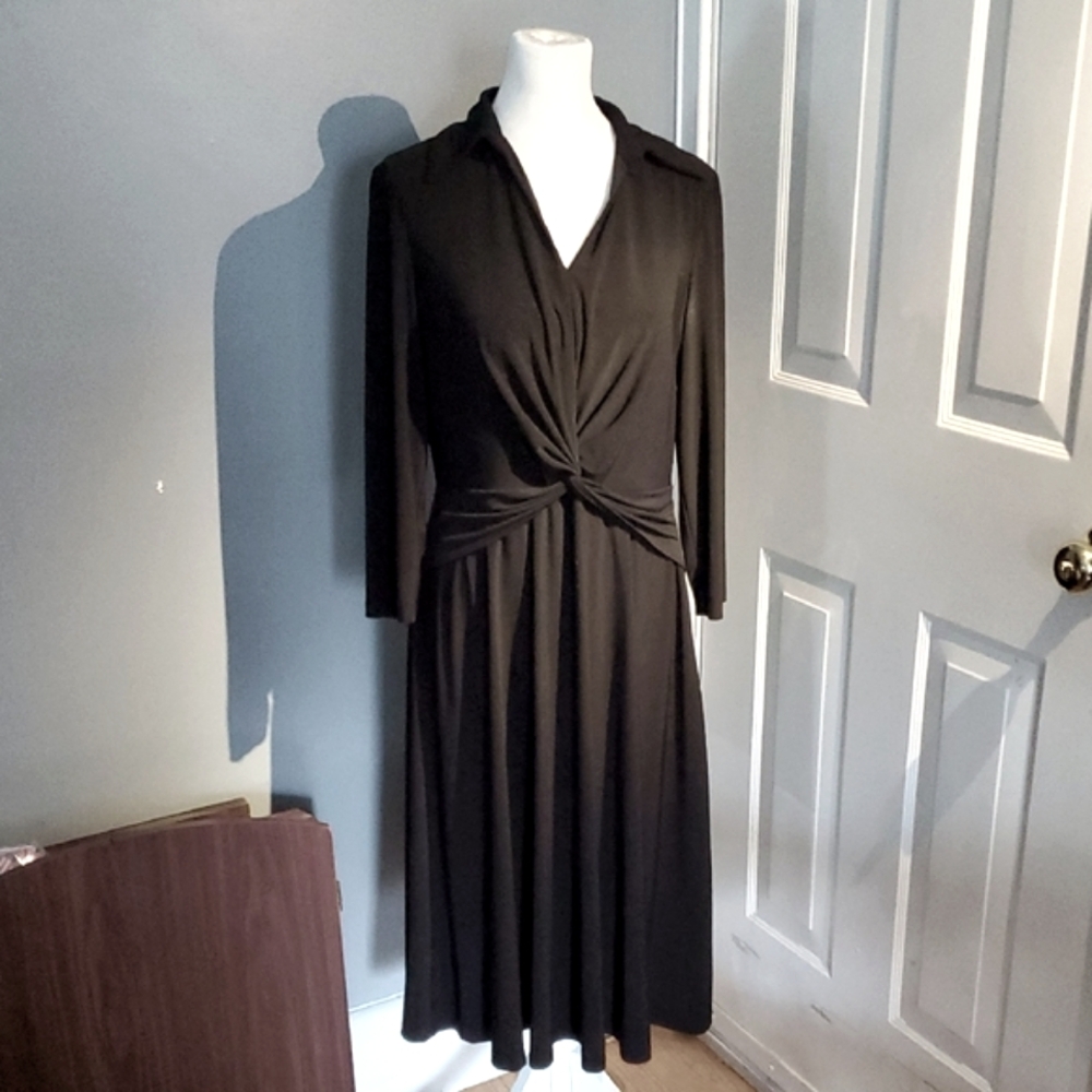 Tommy Hilfiger - Elegant Black Knot-Front Dress